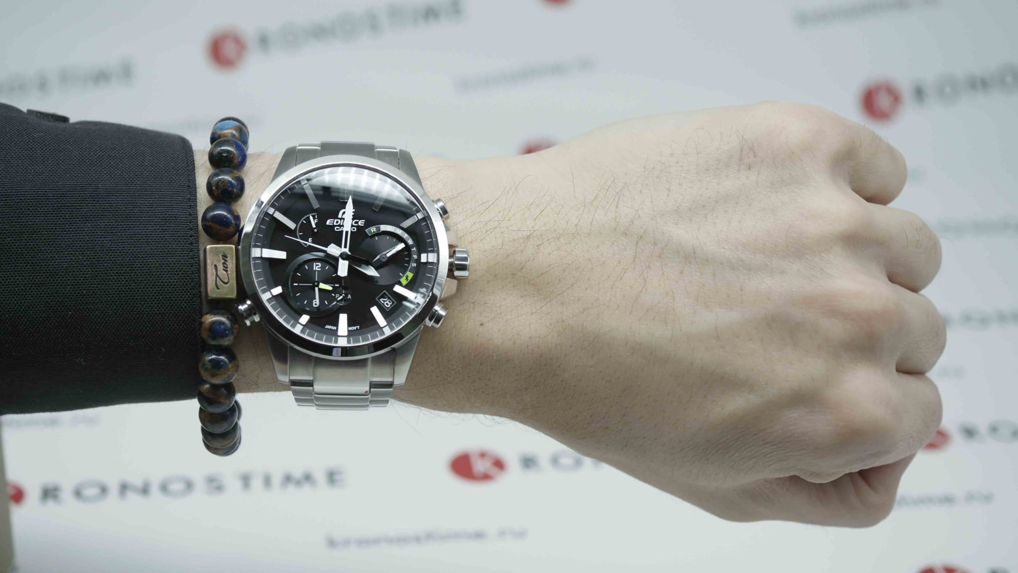 Casio Casio Edifice EQB-700D-1A автокварц (кинетик) мужские часы часы крупный план черный циферблата